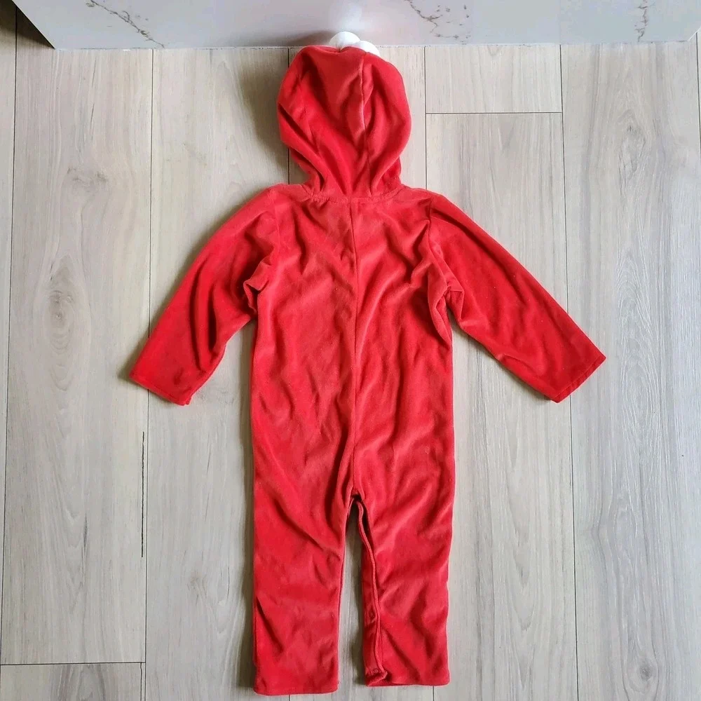 Sesame Street Elmo Costume Baby 12-18 Mo Red Tickle Me Pajama 2011 Sleeper